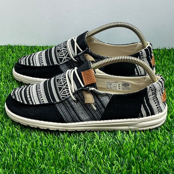 Hey Dude Wendy Patchwork Black Multi Slip On Shoes Women US W10 UK 8 EU 41 - Picture 3 of 7